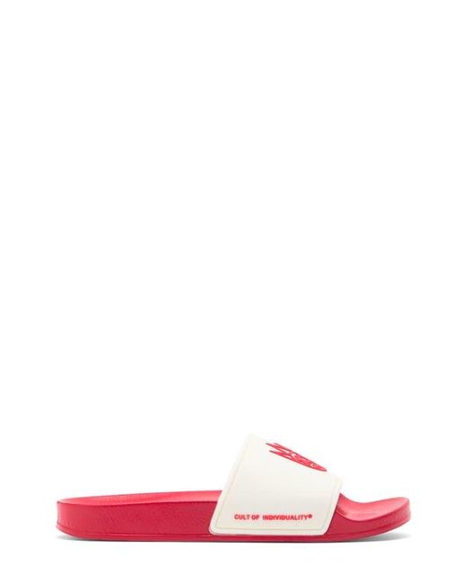 Cult Of Individuality Pink Slide Sandal With Socks for men