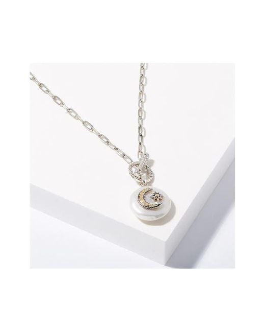 Samuel B. White Two-Tone Sun & Moon Mother-Of-Pearl Pendant Necklace