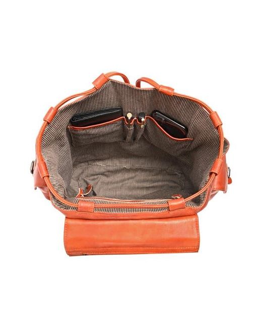 Old Trend Orange Bryan Leather Backpack