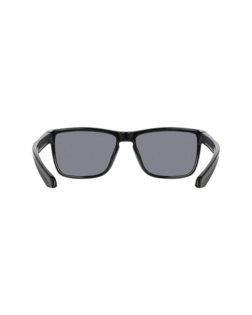 Dragon Black 58Mm Rectangular Sunglasses