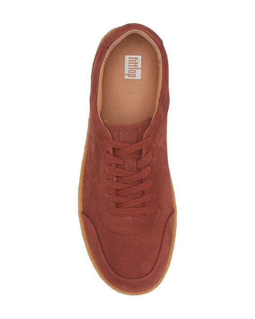 Fitflop Red Rally Crepe Sole Low Lace-up Sneaker
