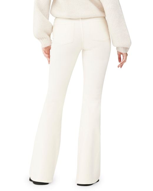 DL1961 White Rachel Ultra High Waist Corduroy Flare Pants