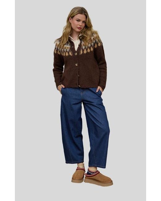 Blu Pepper Brown Pattern Cardigan