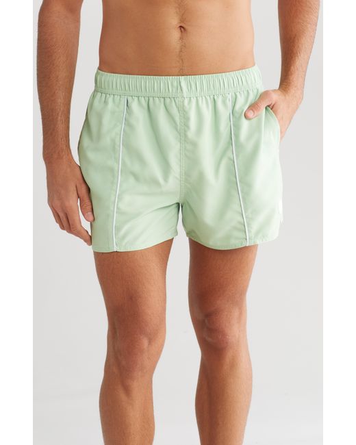 Native Youth Green Recycled Polyester Swim Trunks for men