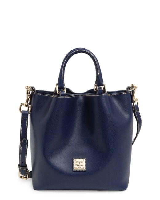 Dooney & Bourke Blue Small Barlow Leather Top Handle Bag