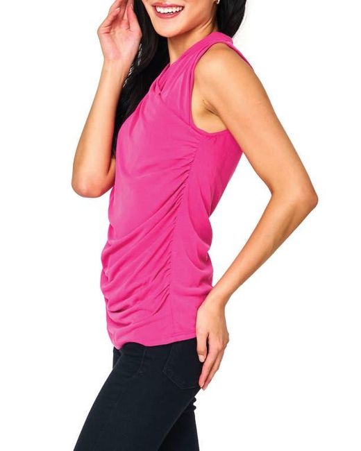 Gibsonlook Pink Side Cinch Wrap Tank