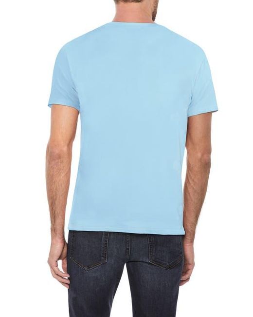 Xray Jeans Blue Stretch Cotton V-Neck T-Shirt for men