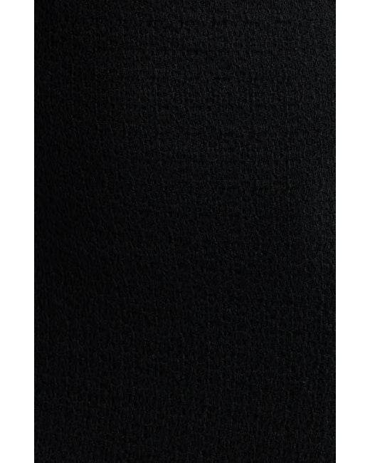 FRAME Black Mock Neck Mesh Maxi Dress