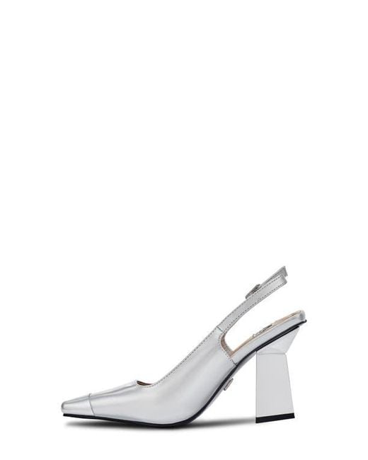 Ninety Union Metallic Jane Cap Toe Slingback Pump