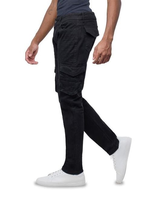 Xray Jeans Blue Slim Fit Cargo Pocket Denim Jeans for men