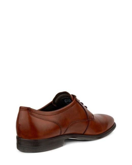Ecco Brown Queenstown Plain Toe Derby for men