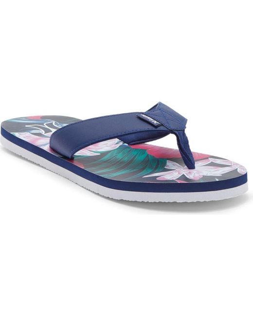 Hurley Blue Layback Flip Flop for men