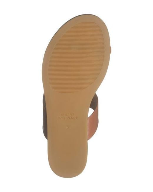 Stuart Weitzman Brown Remy Toe Strap Sandal