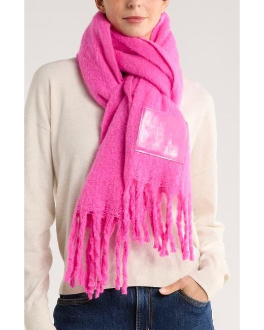Kurt Geiger Pink Solid Neon Scarf