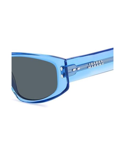 Isabel Marant Blue 57Mm Rectangle Sunglasses