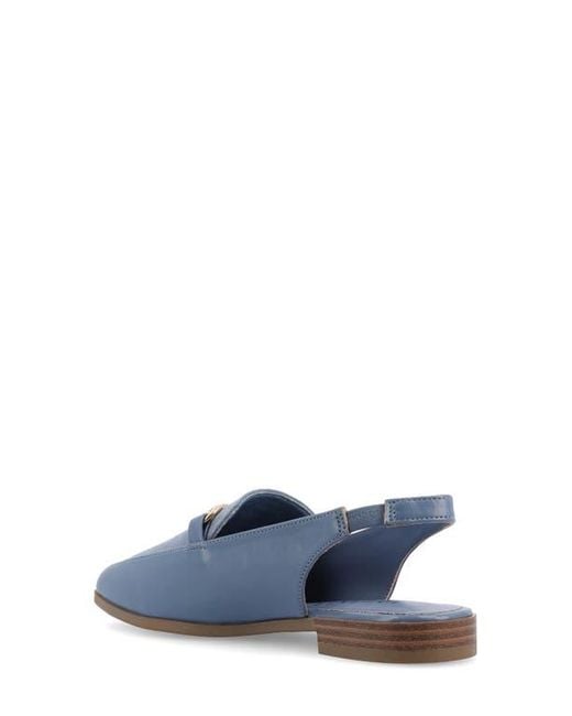 Journee Collection Blue Lainey Slingback Flat