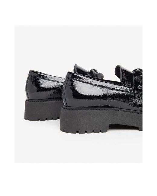 Nero Giardini Black Chain Platform Loafer