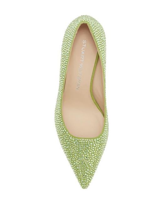 Stuart Weitzman Green Stuart Power Shine Pump