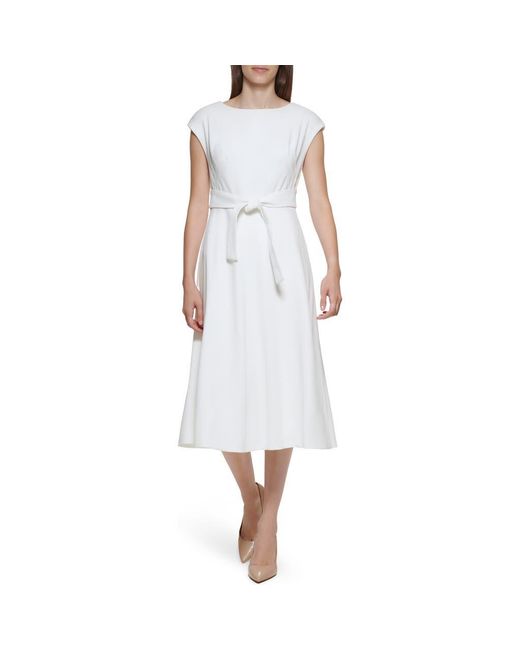 Calvin klein white scuba dress 2025