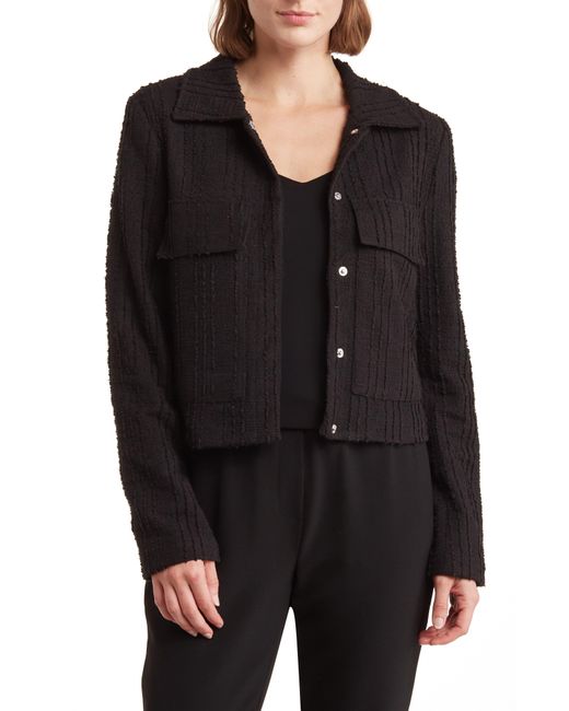 Laundry by Shelli Segal Bouclé Crop Jacket in Black Lyst