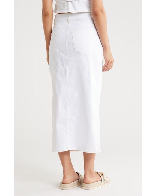 Scotch & Soda White The Denim Pencil Skirt