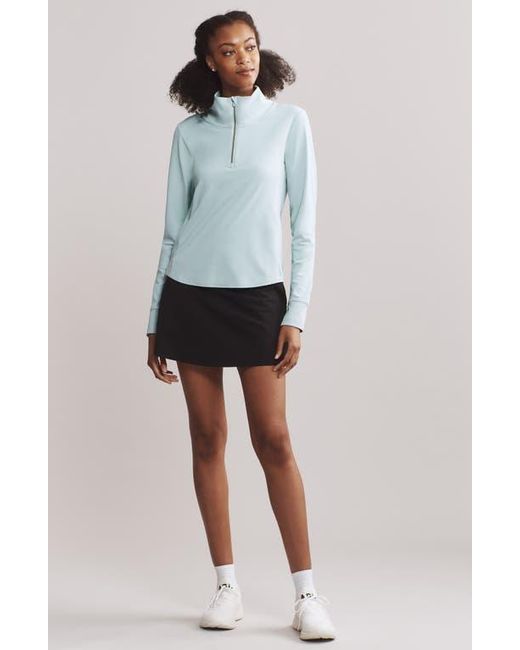 Rhone Blue Course To Court Long Sleeve Quarter Zip Top