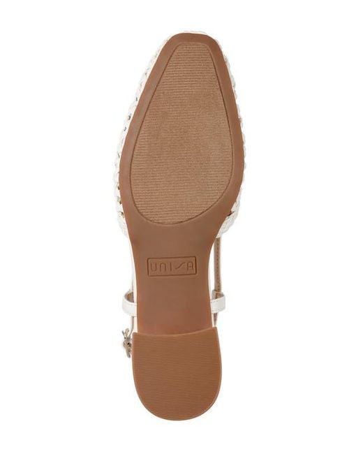 Unisa Pink Braided Kitten Heel Slingback Ballet Flat