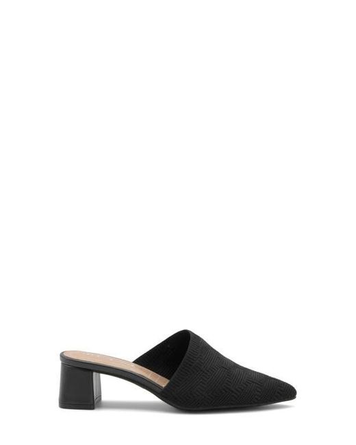 Adrienne Vittadini Black Sana Pointed Toe Slide Sandal