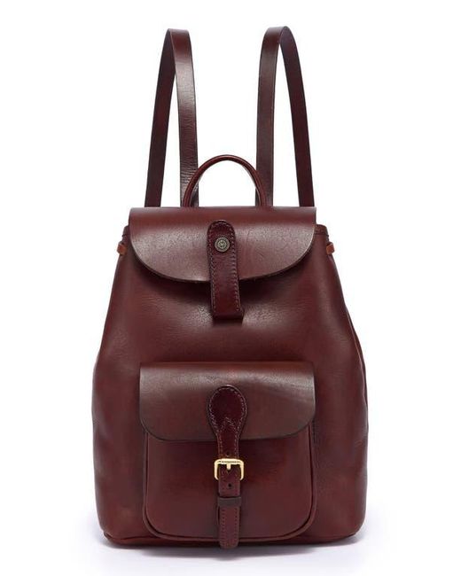 Old Trend Red Isla Small Leather Backpack