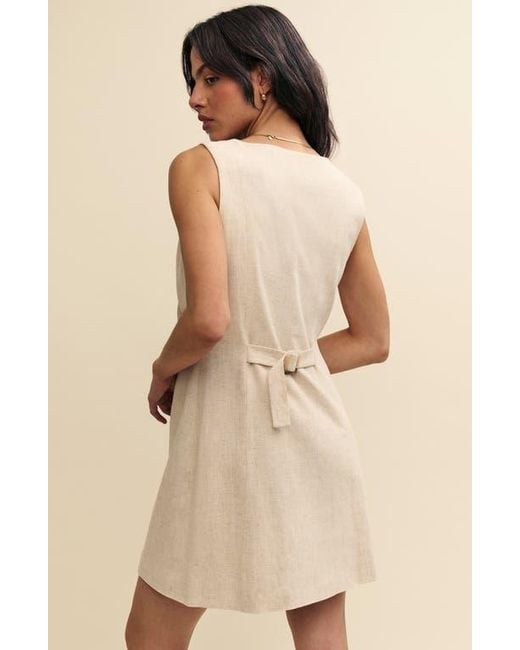 Nobody's Child Natural Farah Tailored Sleeveless Minidress