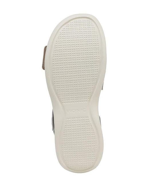 Vionic Metallic Sophia Strappy Platforn Wedge Sandal