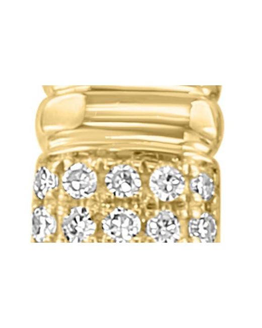 Effy Metallic 14k Gold Diamond Huggie Hoop Earrings