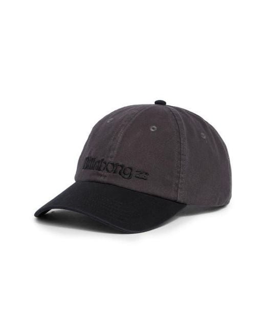 Billabong Black Funghi Snapback Baseball Cap for men