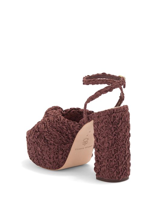 Loeffler Randall Roz Knot Ankle Strap Platform Sandal in Brown Lyst