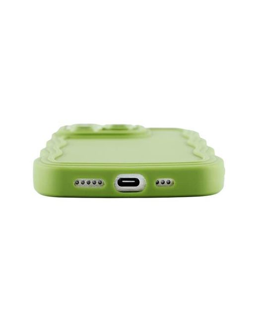 Auramma Green Solid Wavy Bumper Iphone 14 Pro Max Case