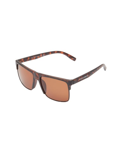 Vince Camuto Brown Square Half Frame Sunglasses for men