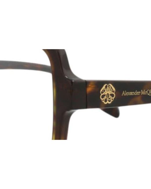 McQueen Black 55Mm Square Optical Glasses
