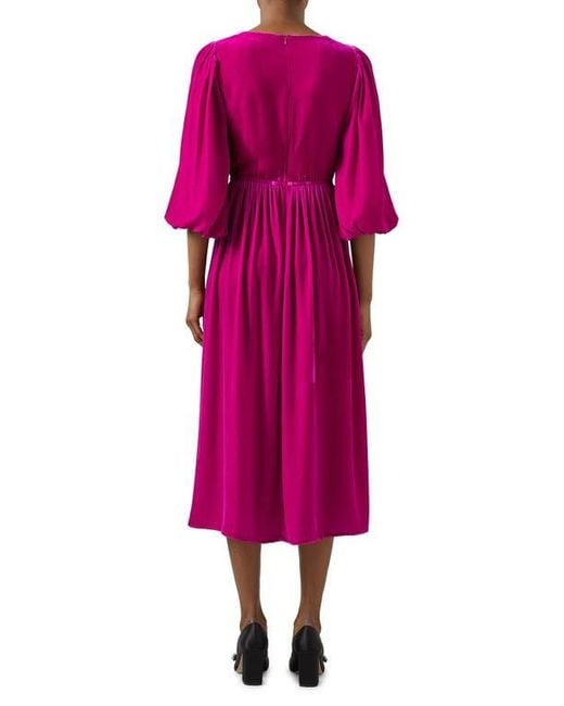 lk bennett pink dress LK Bennett Alexis Wool Crepe Shift Dress - Light Orchid Pink