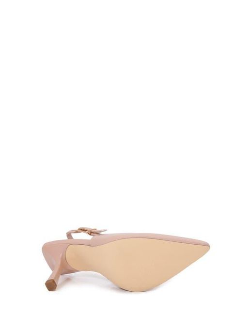 BERNESS Pink Pointed Toe Slingback Pump