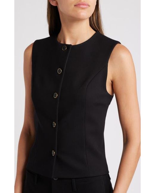 Rag & Bone Black Irina Button-Up Vest