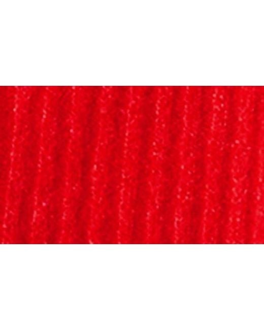 Eileen Fisher Red Rib Cashmere Blend Wrap