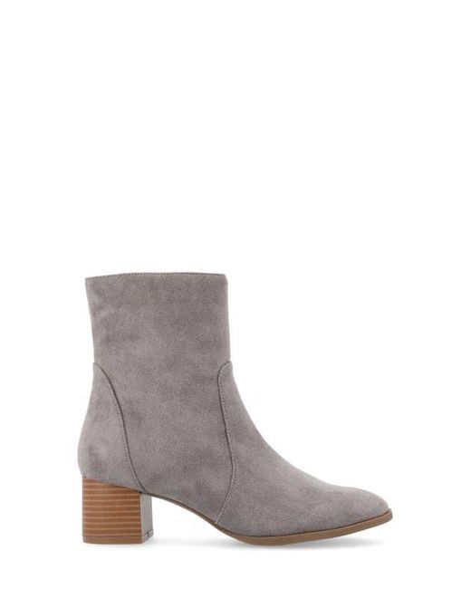 Journee Collection Gray Hayven Tru Comfort Block Heel Bootie