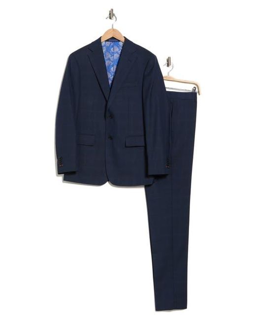 English Laundry Blue Trim Fit Solid Two-Piece Suit for men