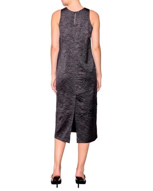 MELLODAY Black Textured Popover Shift Dress