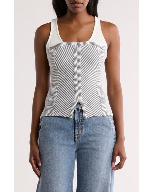 Vigoss White Corset Tank Top
