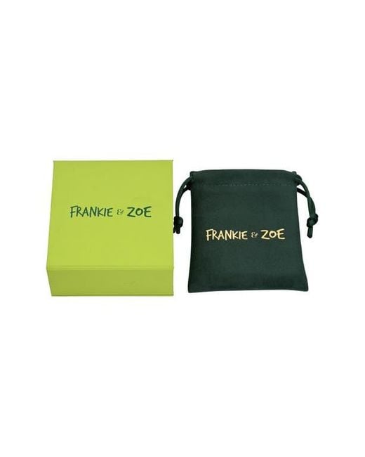 Frankie & Zoe Metallic 14K Huggie Hoop Earrings