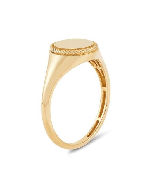 Frankie & Zoe Metallic Round Signet Ring