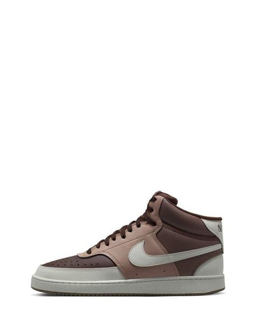 Nike Brown Court Vision Mid Next Nature Mid Top Sneaker for men