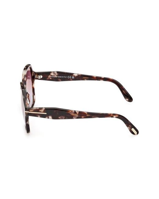Tom Ford Pink 56Mm Gradient Square Sunglasses
