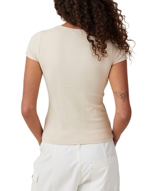 Cotton On White The One Variegated Rib T-shirt